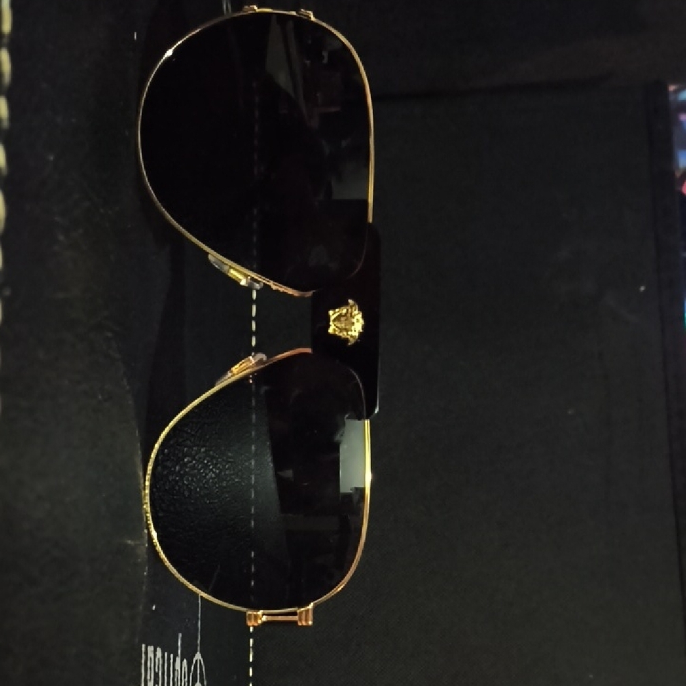 Versace Black and Gold Sunglasses